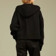 【Dickies】女款黑色抓絨經典三色Logo織標抽繩連帽外套｜DK012346BLK