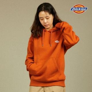 【Dickies】男款孟買褐內抓絨胸前品牌刺繡Logo休閒連帽大學T｜DK012293C05