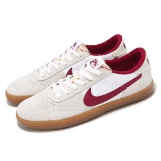 【NIKE 耐吉】休閒鞋 SB Heritage VULC 男鞋 白 紅 膠底 麂皮 復古 板鞋 滑板鞋(CD5010-100)