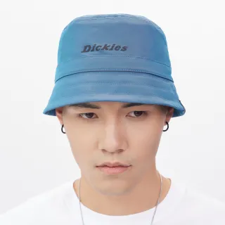 【Dickies】男女款深海軍藍品牌Logo印花可調節漁夫帽｜DK011645CG7(帽子)