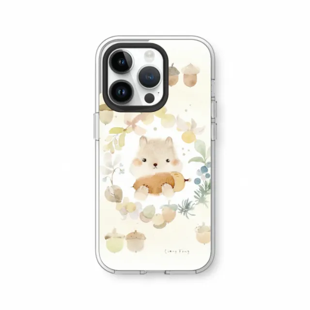 【RHINOSHIELD 犀牛盾】iPhone 13/13 Pro/13 Pro Max/Clear透明防摔手機殼/涼丰系列-松果與小松鼠(涼丰)