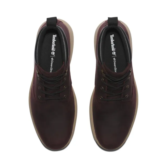 【Timberland】男款酒紅色防水中筒休閒靴(A5XU1C60)