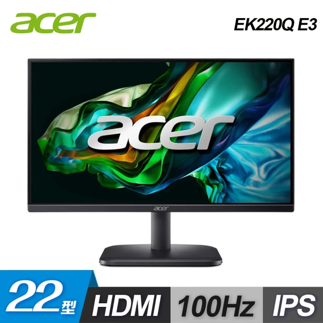 Acer 宏碁 EK220Q E3 22型 IPS 100H