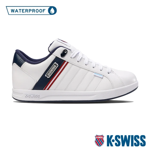 K-SWISS 防水運動鞋 Lundahl Lth WP-男-白/藍/紅(08456-164)