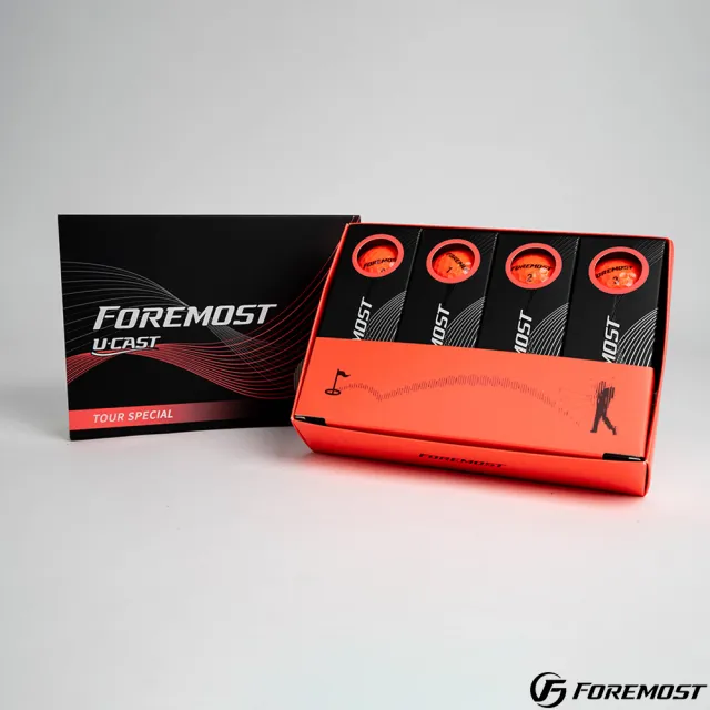 【Foremost】Pro-Tour X3 烈焰紅 三層球 高爾夫球(2024款  色球 漸變紅 超遠距)