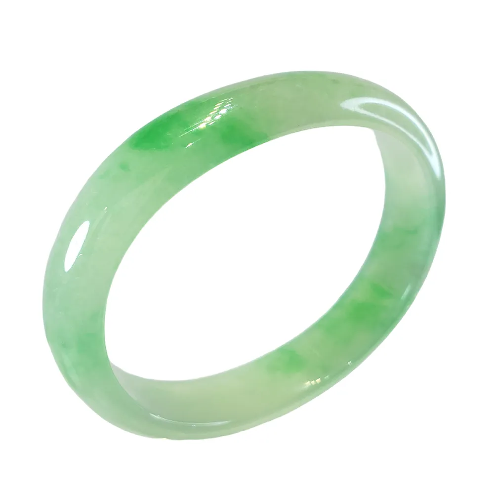 翡翠　緑　玉　玉環　2枚 文華珠寶】雙11 翡翠冰種陽綠玉鐲17圍貴妃鐲贈黃金金元寶乙枚金重約