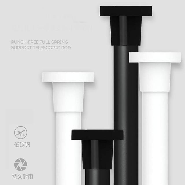 【PLUSIEURS】消光色伸縮門桿 窗簾桿 衣櫥支撐桿(可伸縮70-120公分)