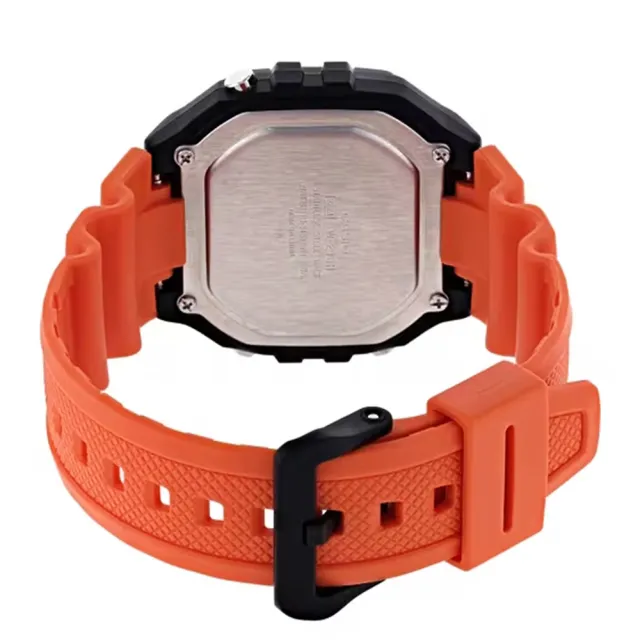 【CASIO 卡西歐】W-218H 復古方型 LED 多功能 防水 電子錶 手錶(防水50米)