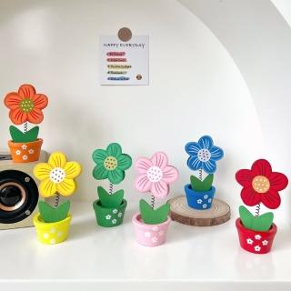 簡約小花創意便簽夾-6入(留言板 桌上型名片夾 告示牌 立牌 辦公室 便條夾 備忘夾)