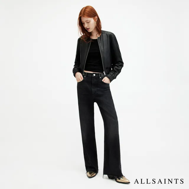 【ALLSAINTS】EVERLY 短版羊皮飛行員外套皮衣 W018LA(常規版型)