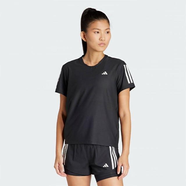 【adidas 愛迪達】上衣 女款 短袖上衣 運動 OTR B TEE 黑 IN2961