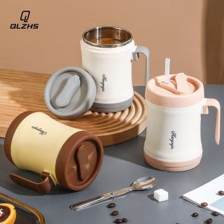 【QLZHS】日式簡約304不鏽鋼馬克杯 辦公咖啡杯 500ML(泡茶隨行杯 保溫保冰水杯 環保杯)