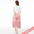 【betty’s 貝蒂思】蕾絲雪紡撞色鬆緊腰百褶洋裝(白色)
