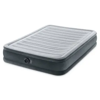 【INTEX 原廠公司貨】豪華型橫條內建電動幫浦充氣床-雙人137cm(67767)