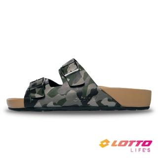 【LOTTO】男 CAPRI 迷彩休閒拖鞋(綠迷彩-LT4AMS5625)