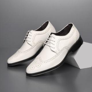 【JP Queen New York】商務英倫巴洛克牛津尖頭男士皮鞋(4色可選)