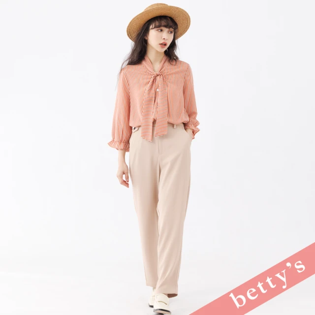 betty’s 貝蒂思 腰鬆緊裝飾袋蓋長褲(卡其色)