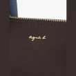 【agnes b.】Voyage 輕量尼龍b logo掛飾直式兩用包  小款(棕色)