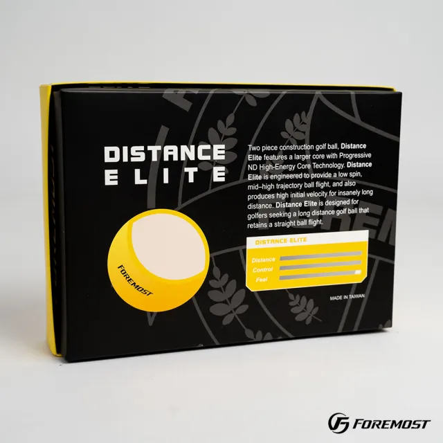 【Foremost】Distance Elite 燦黃 二層球 高爾夫(2024款球 色球 小白球 超遠距)