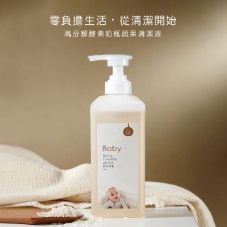 【KU.KU. 酷咕鴨】高分解酵素奶瓶蔬果清潔液800ml(果萃/米萃)