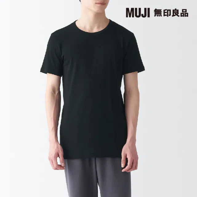 【MUJI 無印良品】男清爽舒適棉質圓領短袖T恤(共3色)