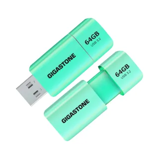 【GIGASTONE 立達】64GB USB3.1 極簡滑蓋隨身碟 UD-3202 綠-超值2入組(64G USB3.1 高速隨身碟)
