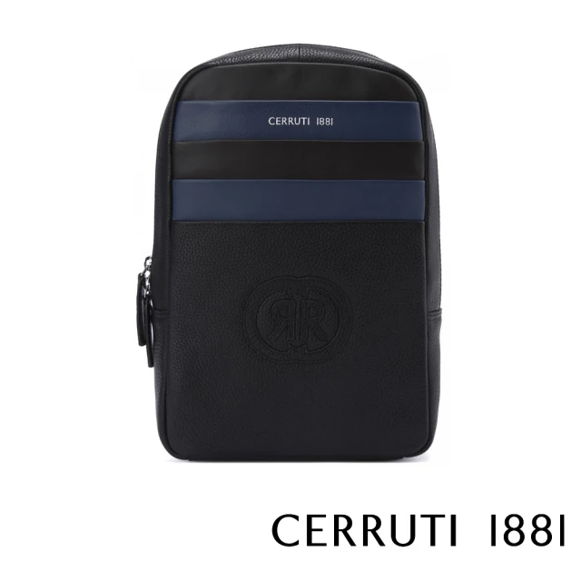 Cerruti 1881 限量2折 頂級義大利小牛皮斜肩包 