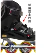 【D.L.D 多輪多】鋁合金底座 專業競速直排輪 溜冰鞋(黑黑 X5)