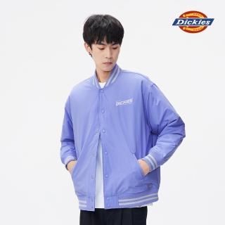 【Dickies】男款淺紫色背後地球Logo印花棒球外套｜DK010912D05