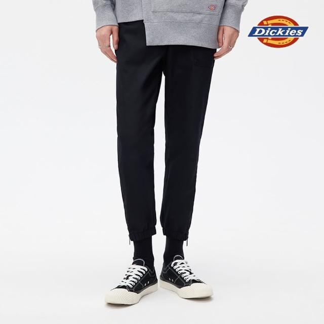 【Dickies】男款黑色褲腳拉鍊多口袋縮口褲｜DK011015BLK