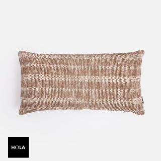 【HOLA】艾禮思緹花編織棉質抱枕套30x60cm 甜慄咖