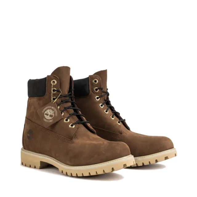 【Timberland】男款深棕色磨砂革6吋防水靴(A62KN968)