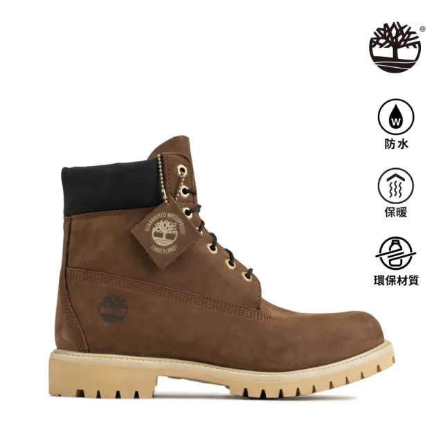 【Timberland】男款深棕色磨砂革6吋防水靴(A62KN968)