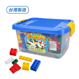 【888ezgo】ST臺灣製幼兒大塊益智積木（300PCS滑輪桶裝收納組）（品質佳與樂高得寶積木相容）