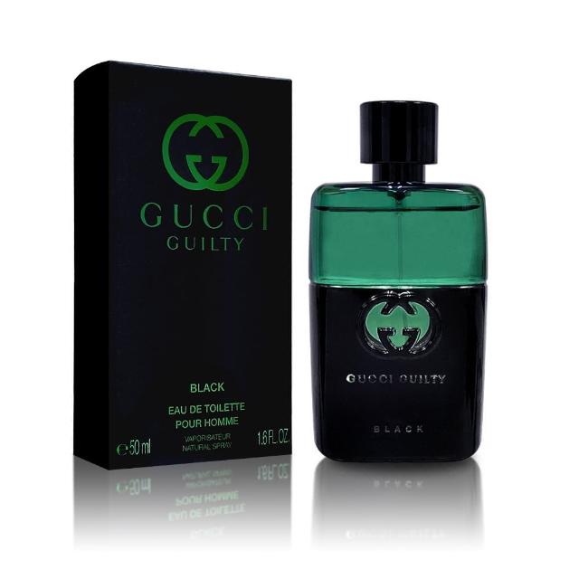 【GUCCI 古馳】Guilty Black 罪愛夜男性淡香水 50ML(專櫃公司貨)