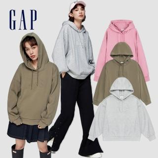 【GAP】女裝 Logo帽T 碳素軟磨法式圈織系列-多色可選(429363)