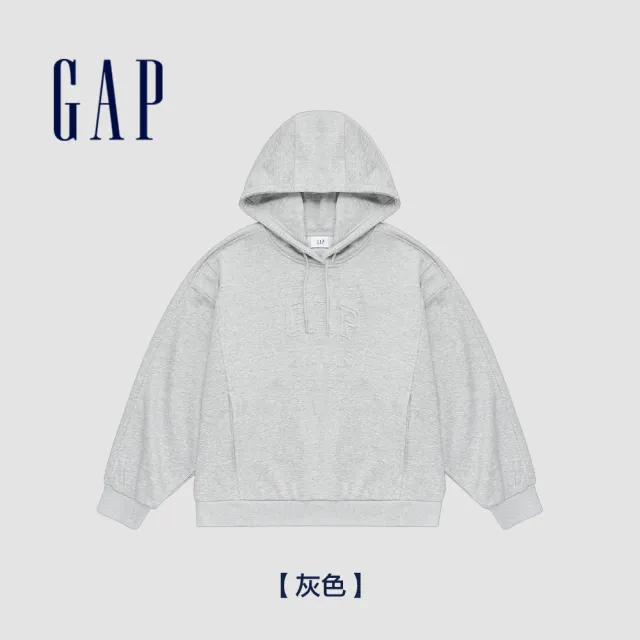 【GAP】女裝 Logo帽T 碳素軟磨法式圈織系列-多色可選(429363)