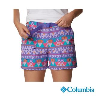 【Columbia 哥倫比亞 官方旗艦】女款-W SummerdryUPF50防潑短褲-紫色(UAR24690PL)