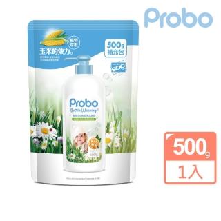 【博寶兒】奶瓶蔬果洗潔精補充包500g(植萃成分 綠色介面活性劑使用 橘子油萃取)