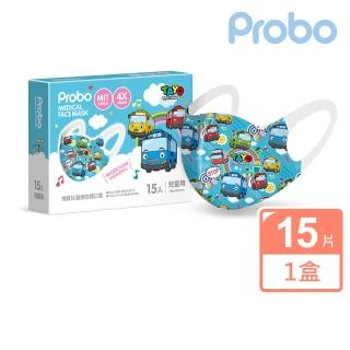 【博寶兒】TAYO 立體3D兒童醫療口罩 15入/盒(聯名款 臺灣製 寬耳帶 四層防護)