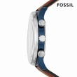 【FOSSIL 官方旗艦館】Sullivan 紳士休閒美學三眼多功能指針手錶 棕色真皮錶帶 44MM BQ2512