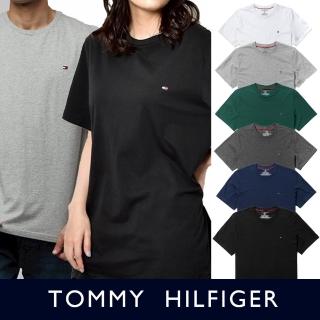 【Tommy Hilfiger】TOMMY 年度爆款Logo素面短袖T恤 上衣-多色組合(中性別Oversize穿搭/平輸品/短T)