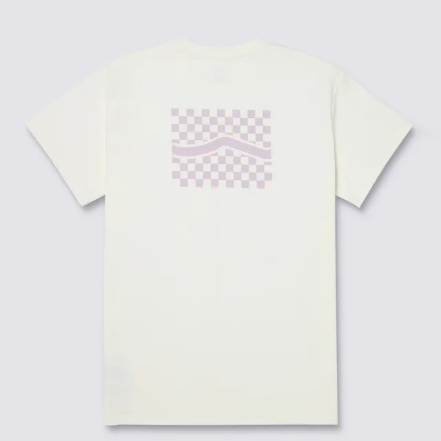 【VANS 官方旗艦】Checker Side Stripe 女款米白色短袖T恤