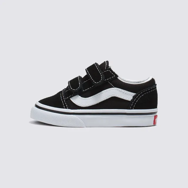 【VANS 官方旗艦】Old Skool V 小童款黑白色滑板鞋/休閒鞋