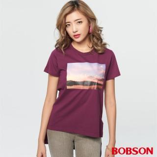 【BOBSON】女款前短後長上衣(28098-63)