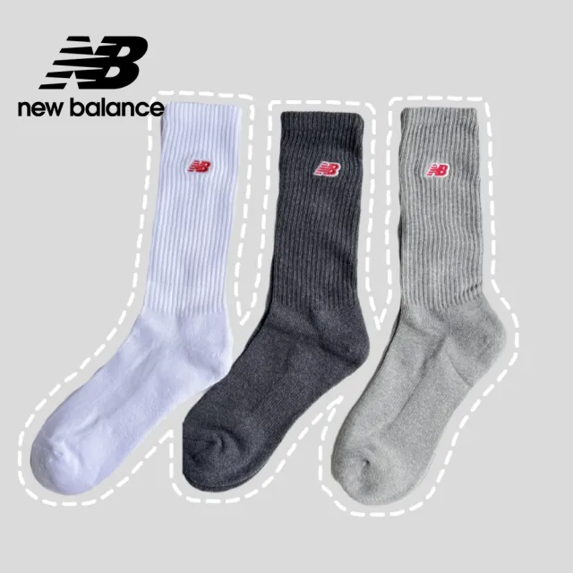 【NEW BALANCE】NB 刺繡LOGO舒適棉襪_LAS33761WT_中性_白色