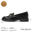 【TINO BELLINI 貝里尼】義大利進口全真皮金鍊樂福鞋FYLV031(黑色)