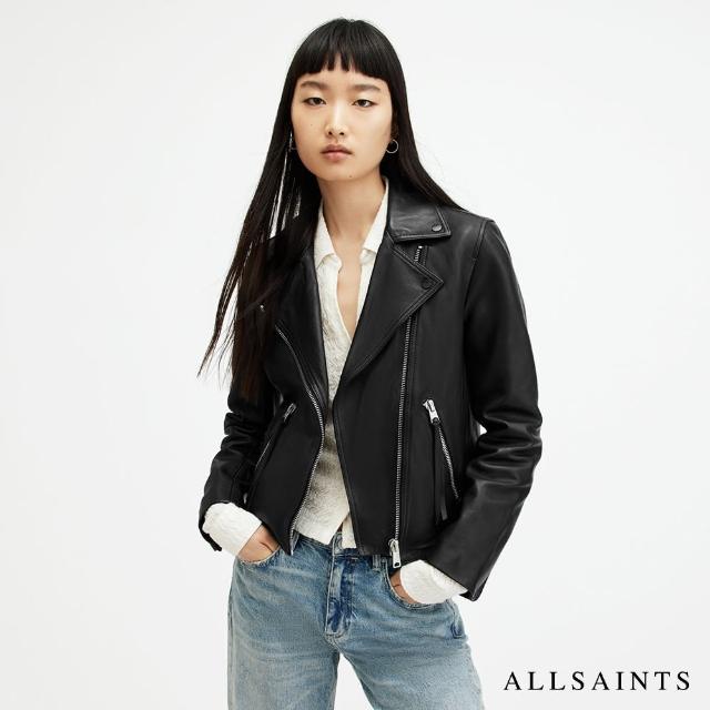 【ALLSAINTS】DALBY 簡約經典羊皮寬鬆騎士皮衣 W086LB(舒適版型)