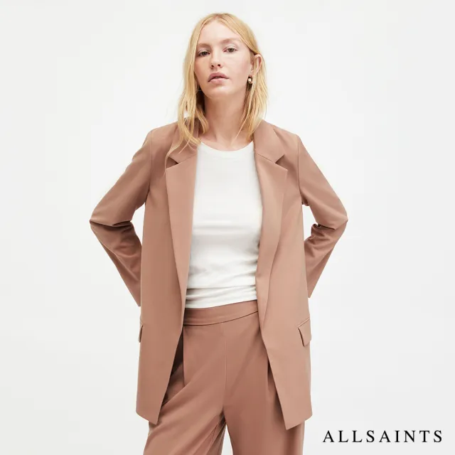 【ALLSAINTS】ALEIDA TRI 輕薄俐落開襟西裝外套 WT017Y(常規版型)