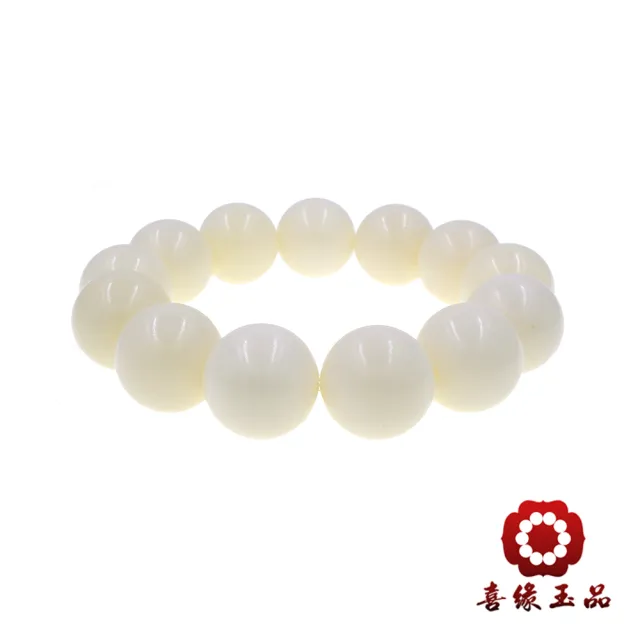 【喜緣玉品】白玉菩提根 莊嚴手珠(18mm)(開運風水)